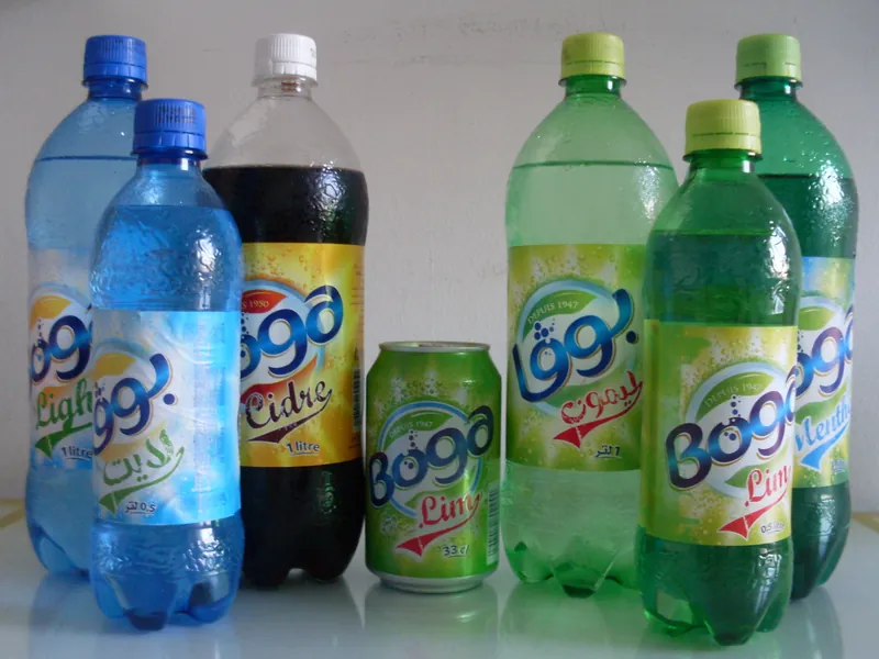Apla, Boga cidre, Boga bidha : Les sodas tunisiens : Boga cidre, brun et au goût unique, Boga bidha, blanc et citronné
