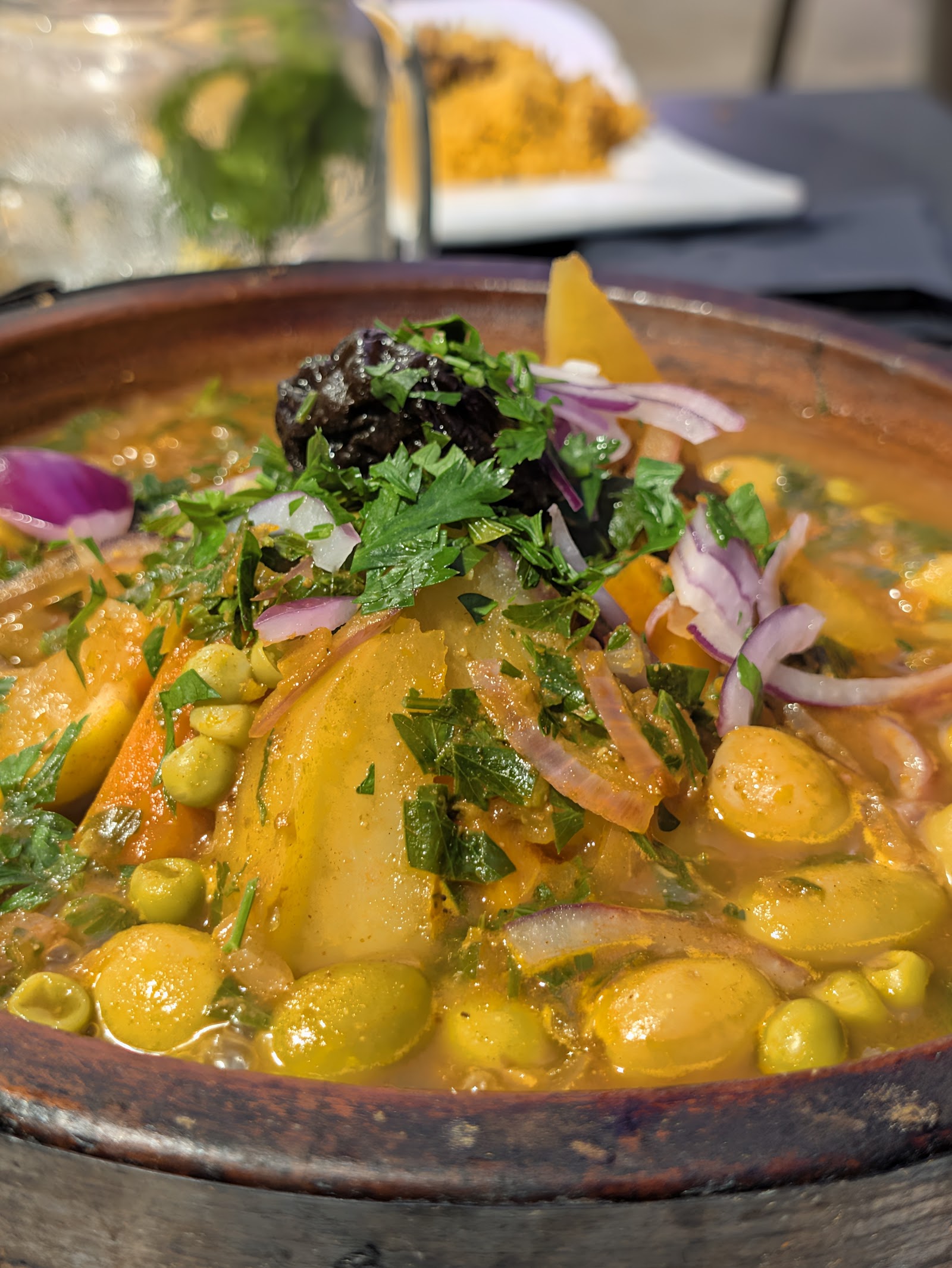 Tajine olives, légumes, poulet : Poulet mijoté aux olives et aux légumes